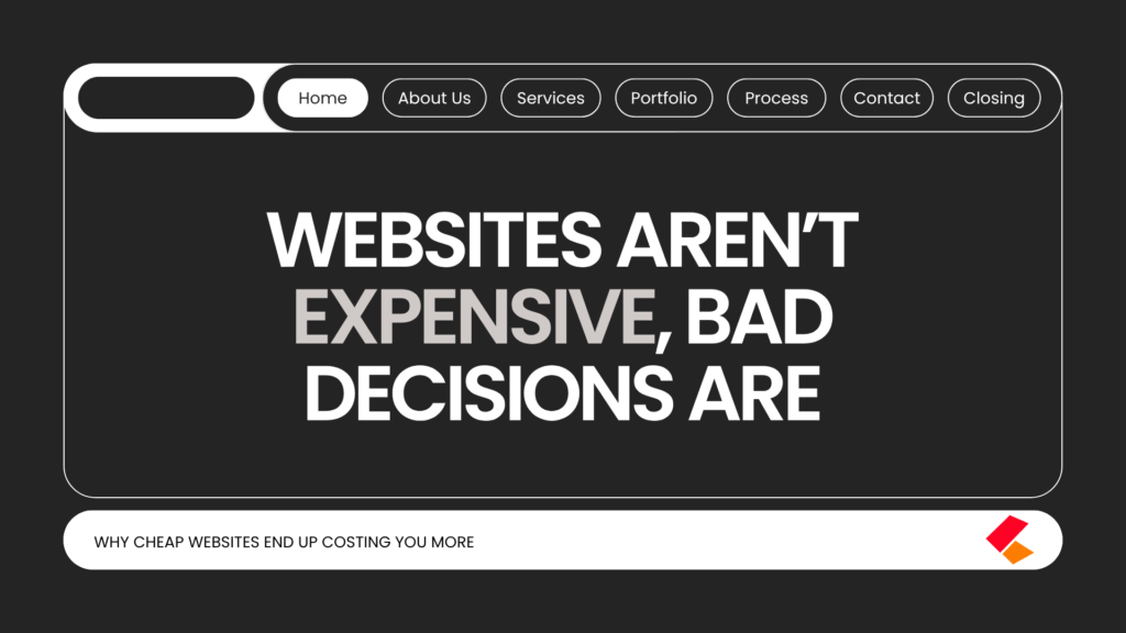 cheap website vs professional website comparison
